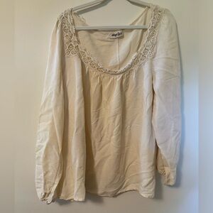 Haptics | White Flowy Blouse | 3X